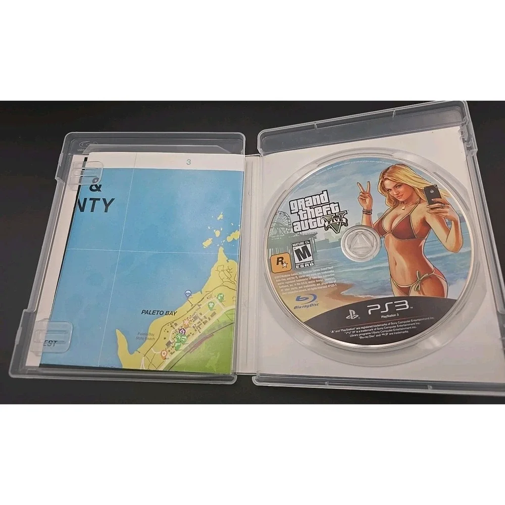 Grand Theft Auto V 5 PlayStation 3 PS3 Game with Manual‎ Play Tested
